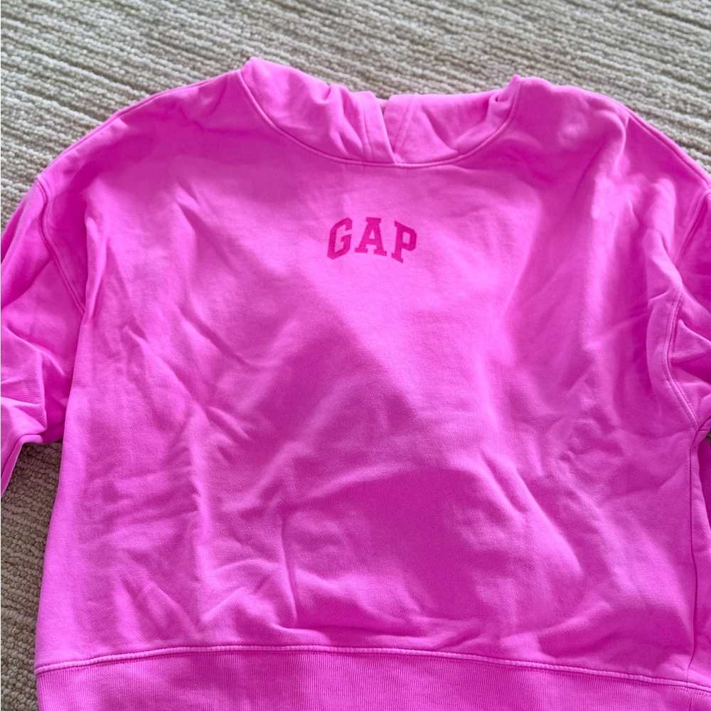 GAP Bright Pink Logo Hoodie Sweatshirt
